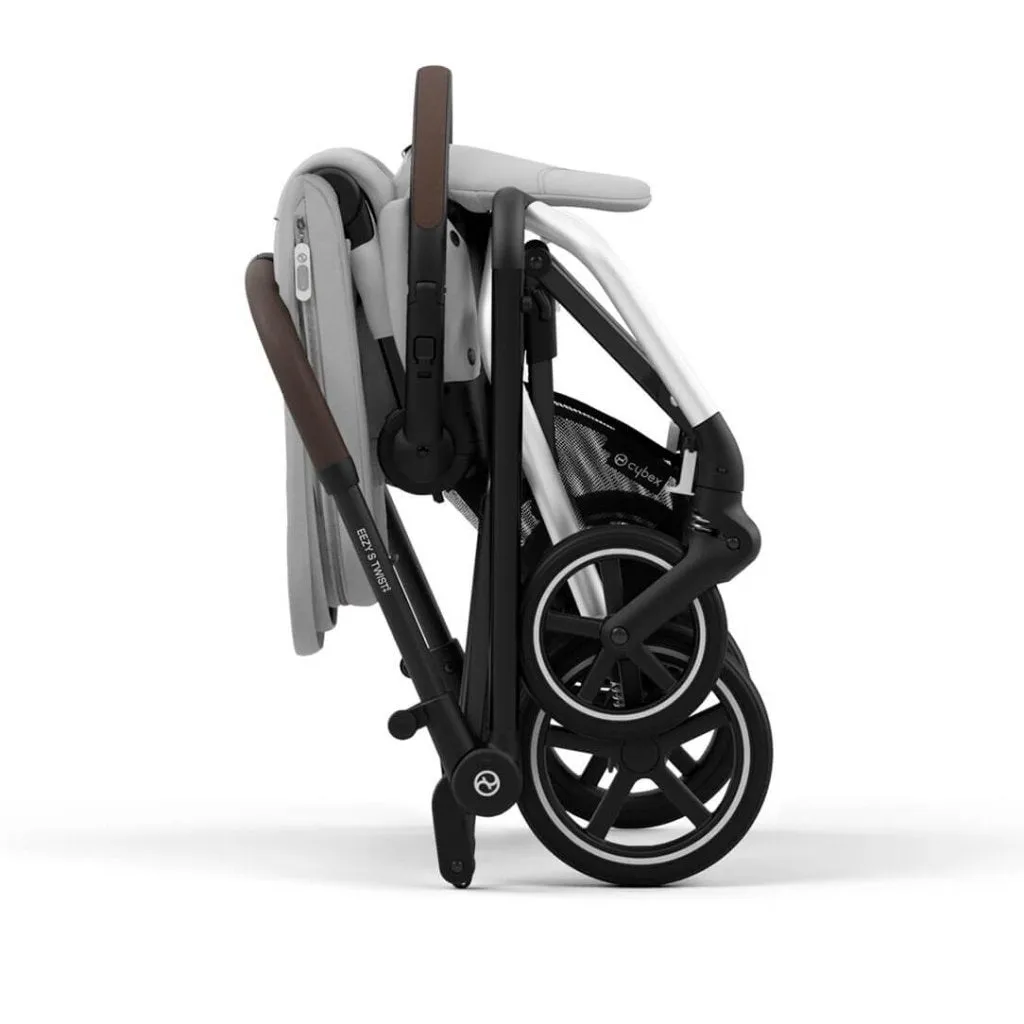 CYBEX Eezy S Twist 2 Compact Travel Pushchair With Silver Frame - Fog Grey