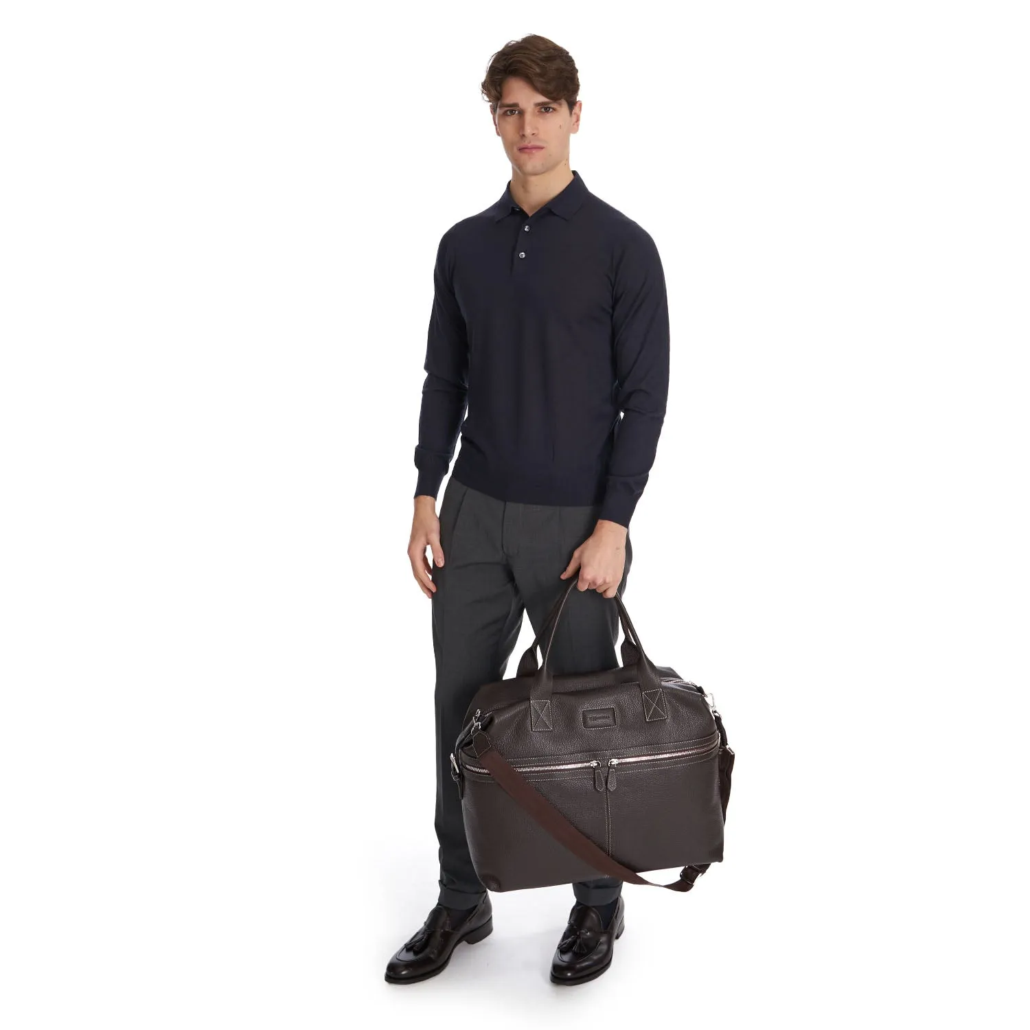 DARK BROWN TRAVEL BAG