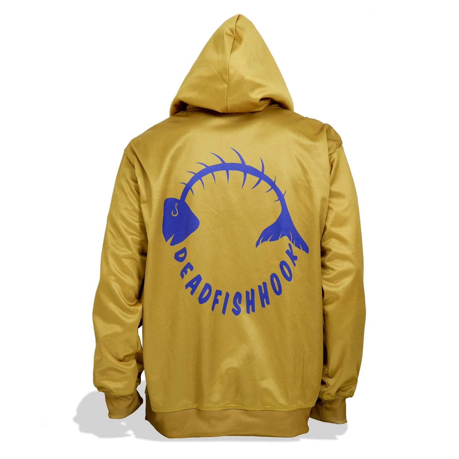 Dead Fish Hook Gold Zippered Hoodie