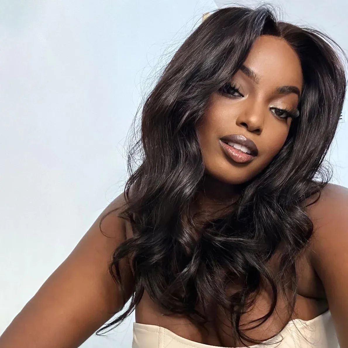 Designer Layered Cut Lace Closure Wig with Butterfly Bangs Human Hair