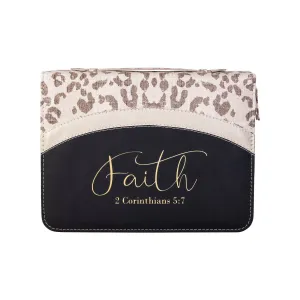 Divine Details: Bible Cover - Leopard w/Metallic Gold: Large