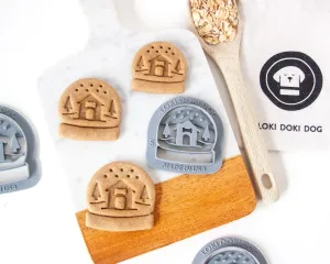Doghouse in a Winter Wonderland -Snow Globe Shape Cookie Cutter