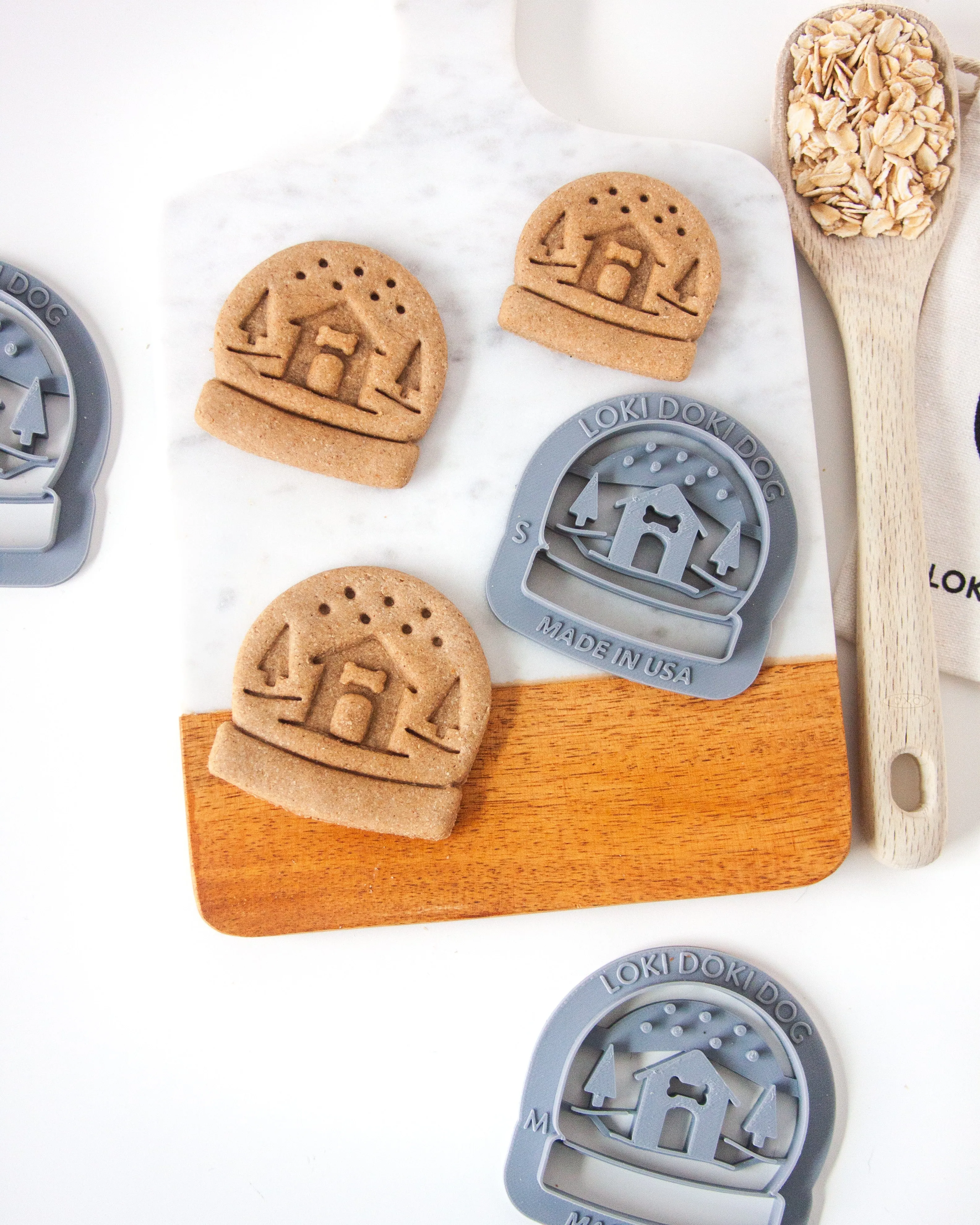 Doghouse in a Winter Wonderland -Snow Globe Shape Cookie Cutter