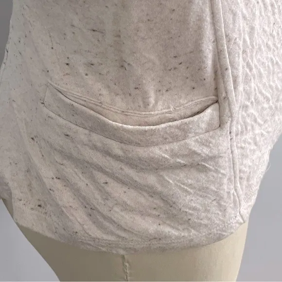 Dolan Left Coast Collection Heathered Knit Moto Jacket- Oatmeal- Size Large