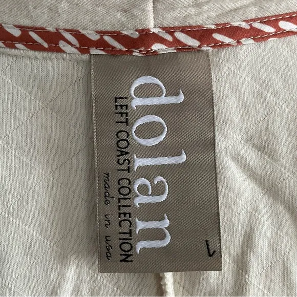 Dolan Left Coast Collection Heathered Knit Moto Jacket- Oatmeal- Size Large