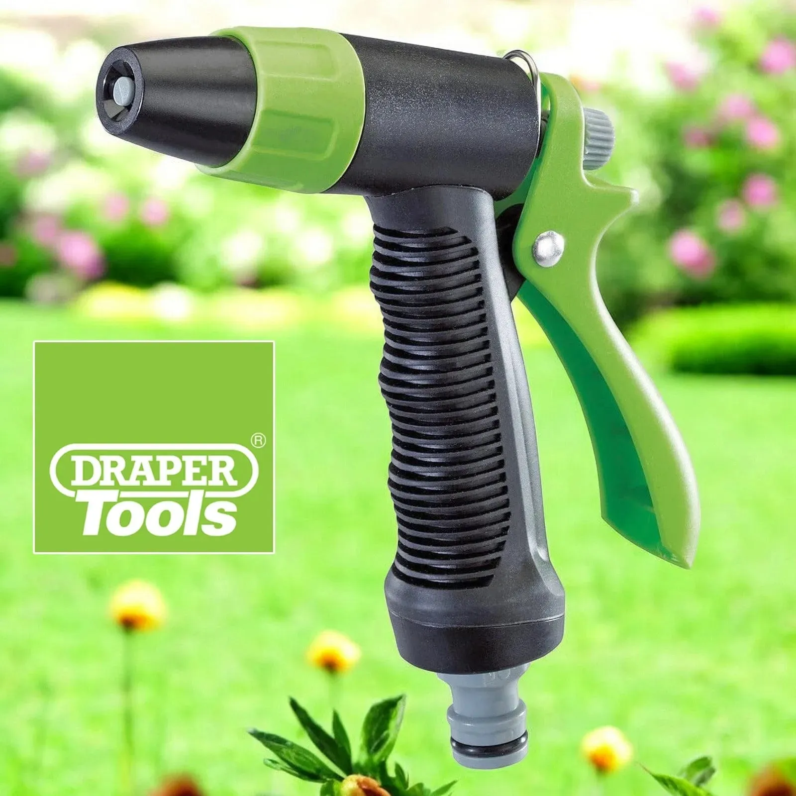 Draper 26330 Garden Spray Gun Nozzle Adjustable Jet Soft Grip Handle