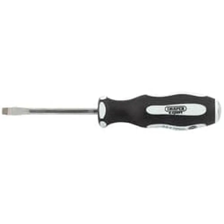 Draper Pound Thru' Plain Slot Soft Grip Screwdrivers, 6.5 X 100Mm Dr-35181