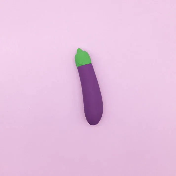 Eggplant Emojibator Ultra Discreet First Time Bullet Vibrator