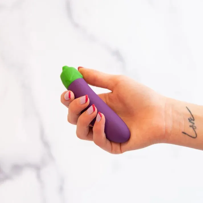 Eggplant Emojibator Ultra Discreet First Time Bullet Vibrator