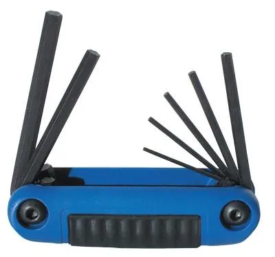 Eklind?? Tool Ergo-Fold Hex Key Sets, 7 per set, Hex Tip, Metric, 25171