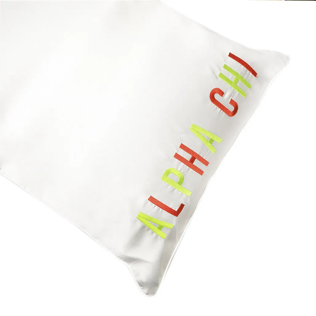 Embroidered Satin Pillowcase