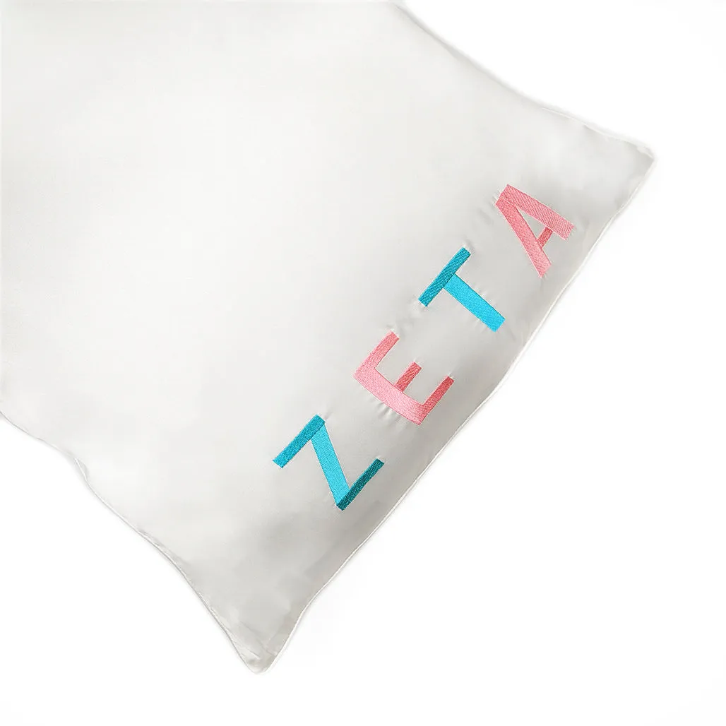 Embroidered Satin Pillowcase