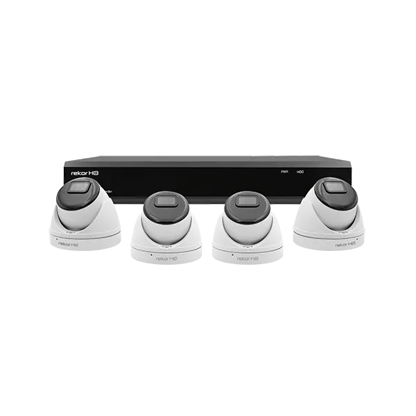 ESP RHD4KD4W1TB Rekor HD 4 Channel HD 1TB 4x White Dome Camera Kit