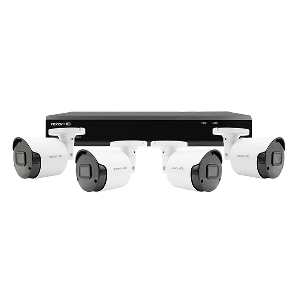 ESP RHD8KB4W2TB Rekor HD 8 Channel HD 2TB 4x White Bullet Camera Kit