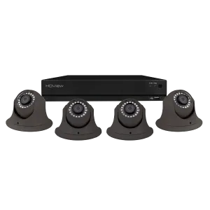 ESP SHDV4KD4G8TB HDview 4MP Super HD 4 Channel 8TB 4x Grey Dome Camera Kit