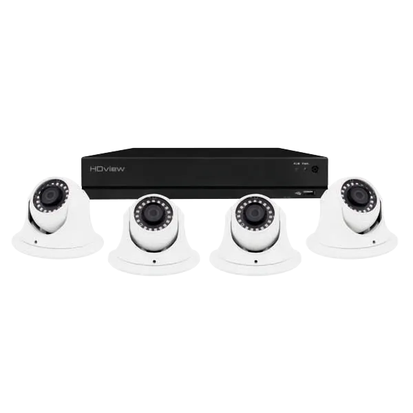 ESP SHDV8KD4W8TB HDview 4MP Super HD 8 Channel 8TB 4x White Dome Camera Kit