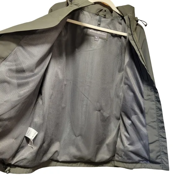 EUC | Eddie Bauer | Mesh Lined Rain Jacket | Olive Green | Size XL