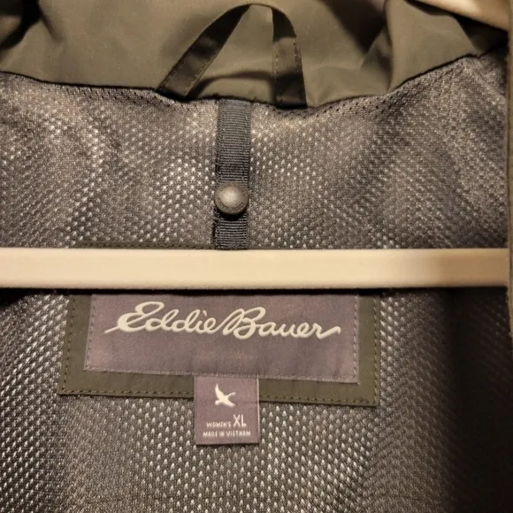 EUC | Eddie Bauer | Mesh Lined Rain Jacket | Olive Green | Size XL