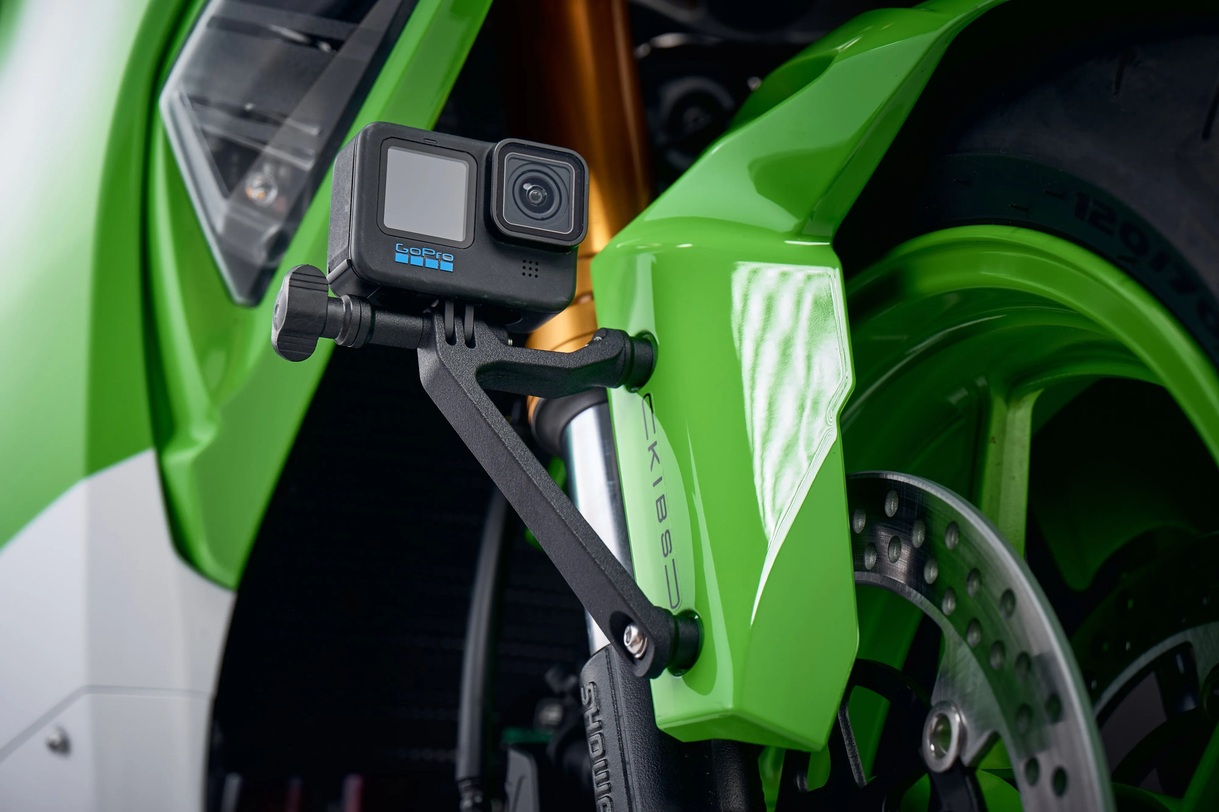 Evotech Action / Safety Camera Front Mudguard Mount - Kawasaki Ninja ZX-6R (2024 )