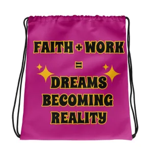 Faith   Work Drawstring bag