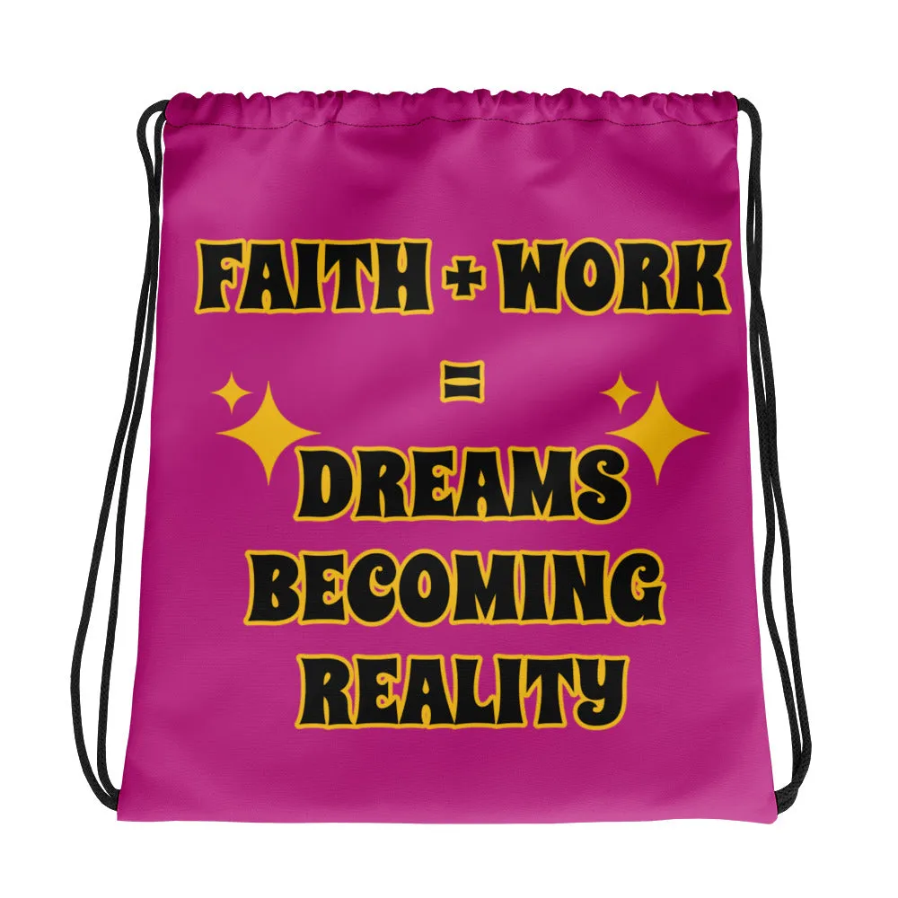 Faith   Work Drawstring bag