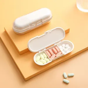 FaSoLa Pocket-Sized Compartment Pill Box - White