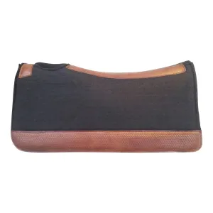 Felt Pad with Hand Tooled Leather Trim