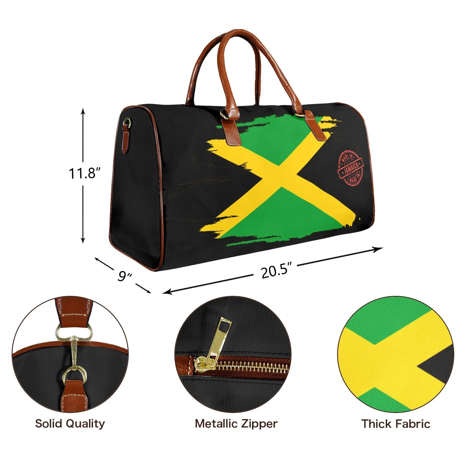 Fi- Wi Pride- Jamaica Large Capacity Travel Bag