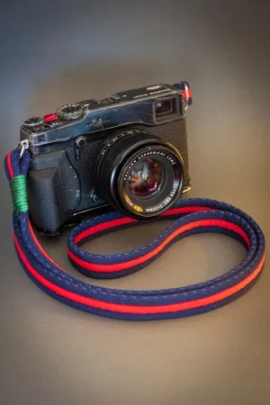 Flat Blue/Red Acrylic Camera Strap