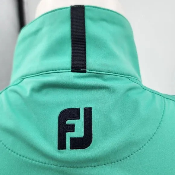 FootJoy Golf Vest XL womens Green Sleeveless NBC Logo Zipper Pockets