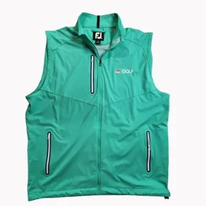 FootJoy Golf Vest XL womens Green Sleeveless NBC Logo Zipper Pockets