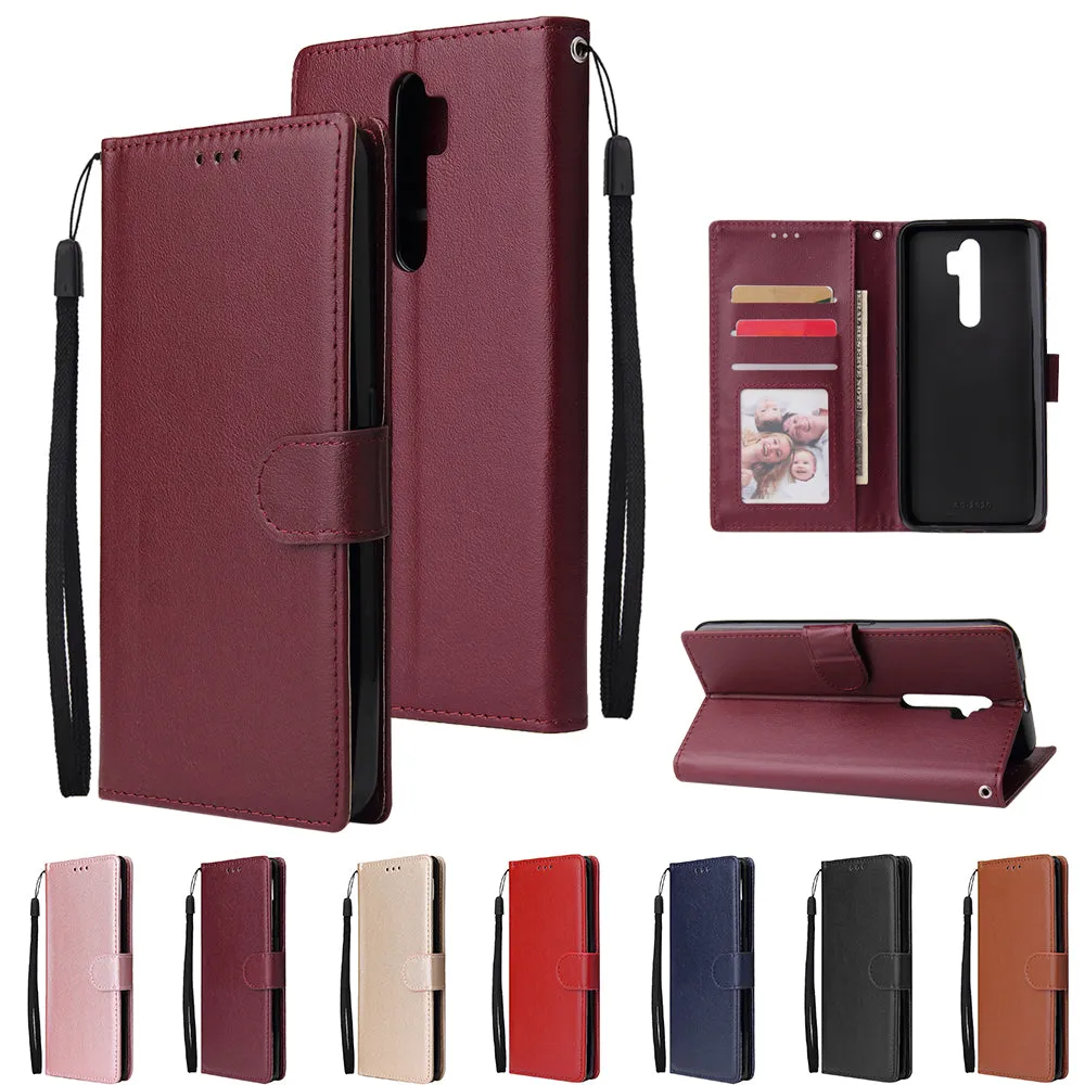 For Oppo A9 2020/Reno 2Z Cellphone Shell PU Leather Mobile Phone Cover Stand Available Anti-drop Elegant Smartphone Case Rose gold