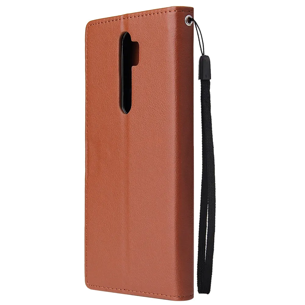 For Oppo A9 2020/Reno 2Z Cellphone Shell PU Leather Mobile Phone Cover Stand Available Anti-drop Elegant Smartphone Case Rose gold