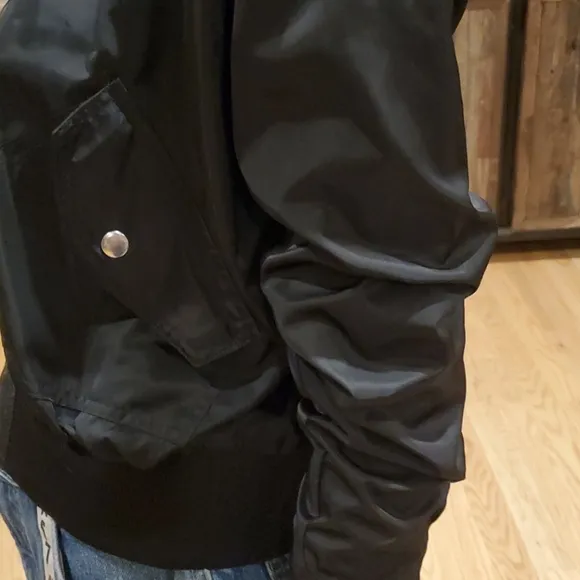 Free People midnight bomber jacket