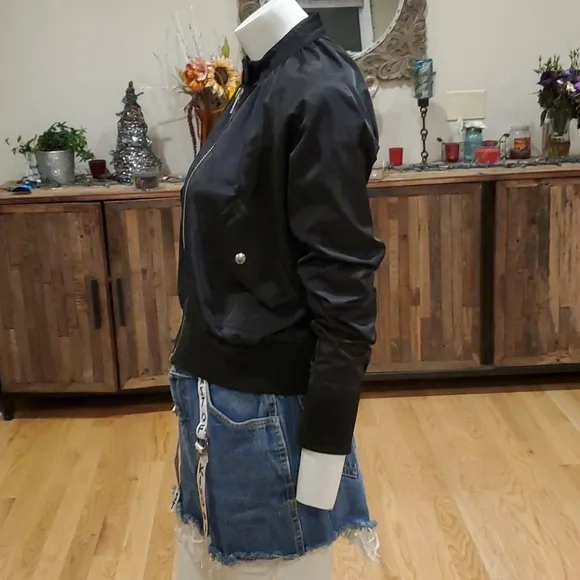 Free People midnight bomber jacket