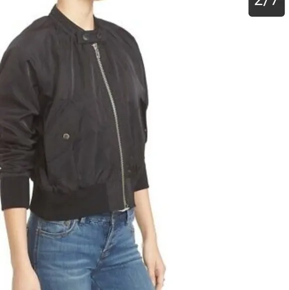 Free People midnight bomber jacket