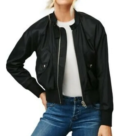 Free People midnight bomber jacket