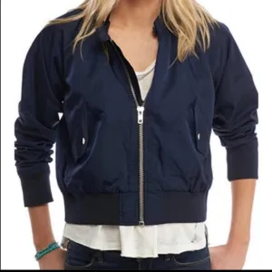 Free People midnight bomber jacket
