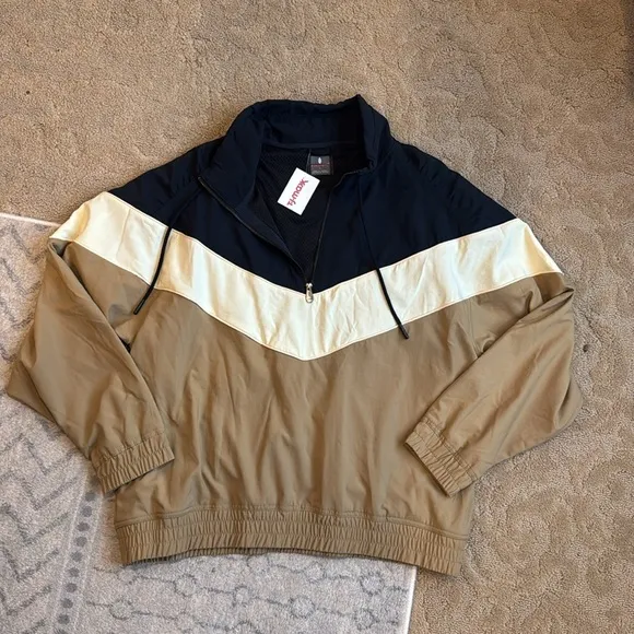 Free People Movement Walk The LineColorblock Pullover size LARGE