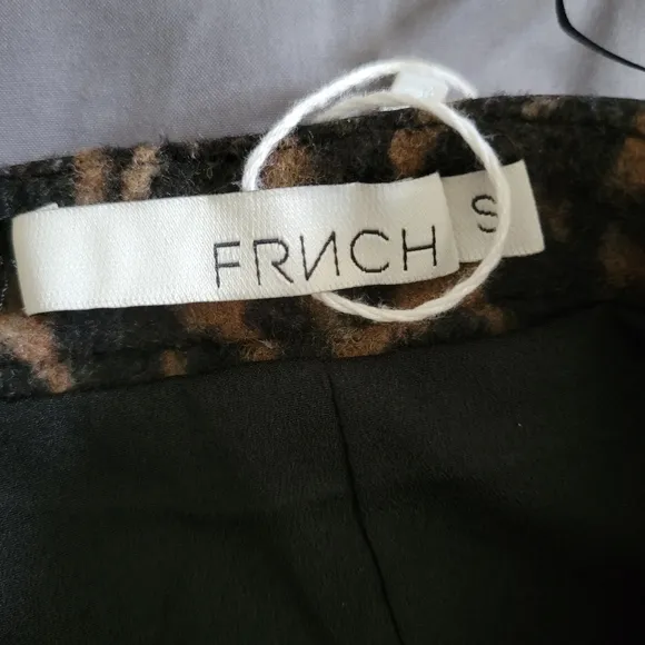 FRNCH | NWOT Hot Black/Tan Leopard Print Pencil Skirt (SIZE S)