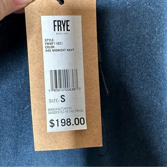 FRYE Melissa Blue Velvet Suede Mini Shift Dress NWT in Small