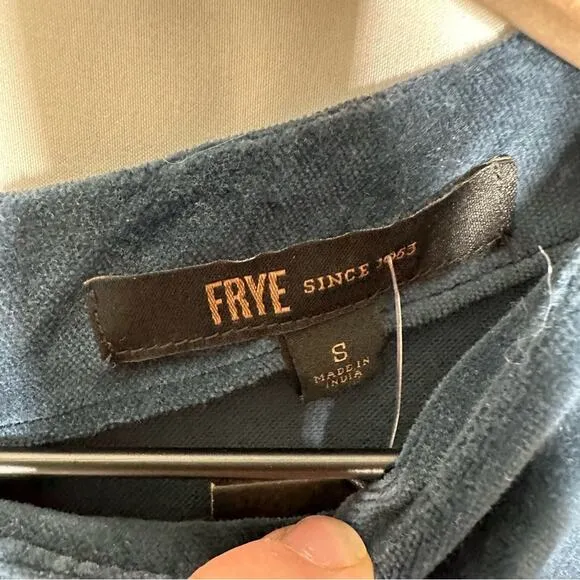 FRYE Melissa Blue Velvet Suede Mini Shift Dress NWT in Small