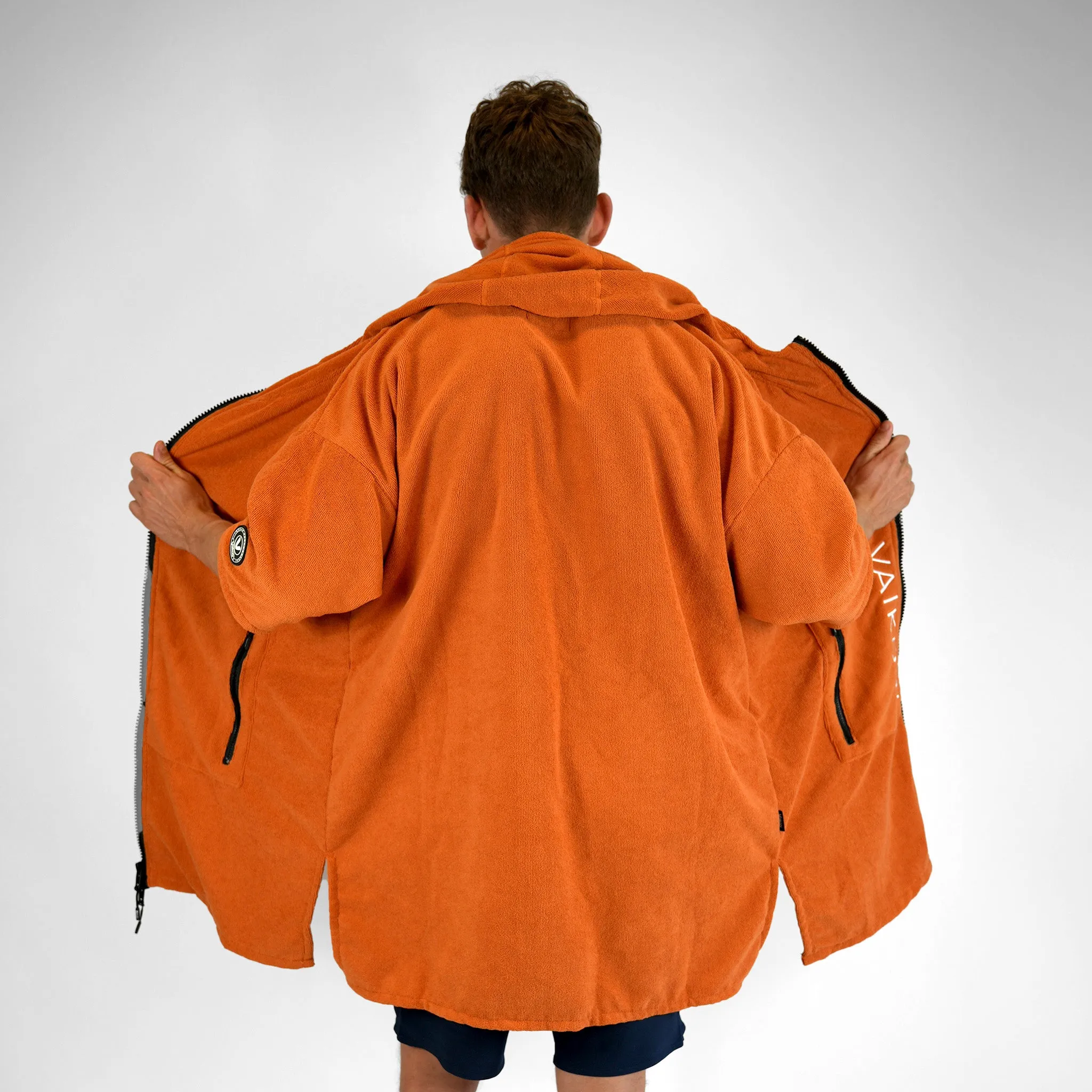 Full Zip Hooded Towel - Rust