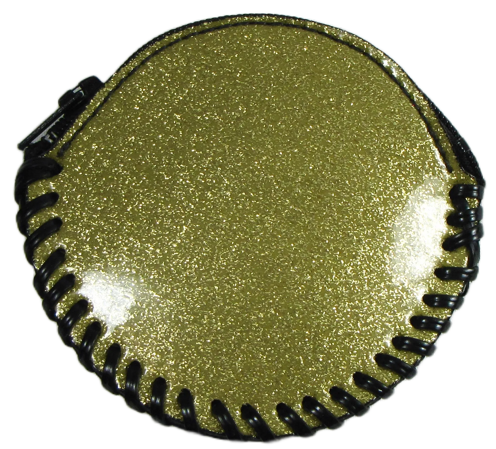 GC03-GO - Round Glitter Coin Purse - Gold