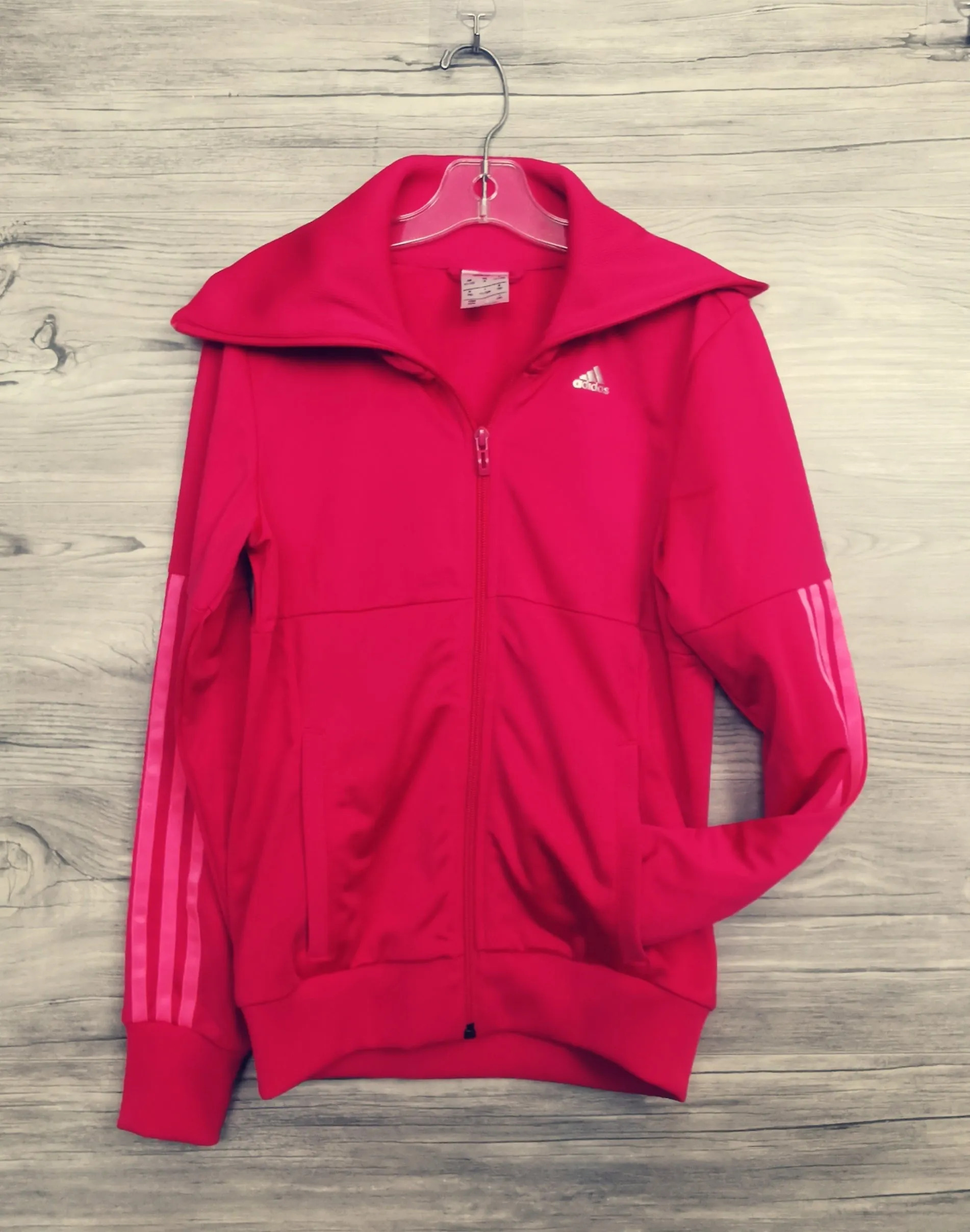 GIRL SIZE MEDIUM (11/12 YEARS) - ADIDAS, Zippered Athletic Jacket EUC B36