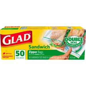 Glad Zipper Sandwich Bags 57263 50s