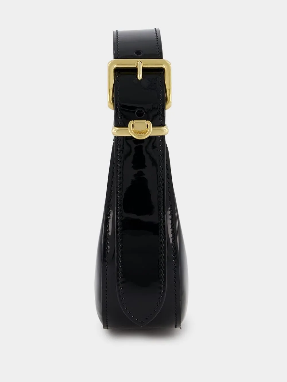 Glossy Black Hobo Bag