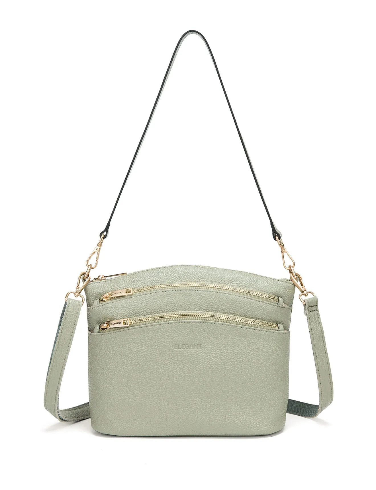 GRACE LEATHER XBODY BAG- E1-0818-D-SAGE- SALE