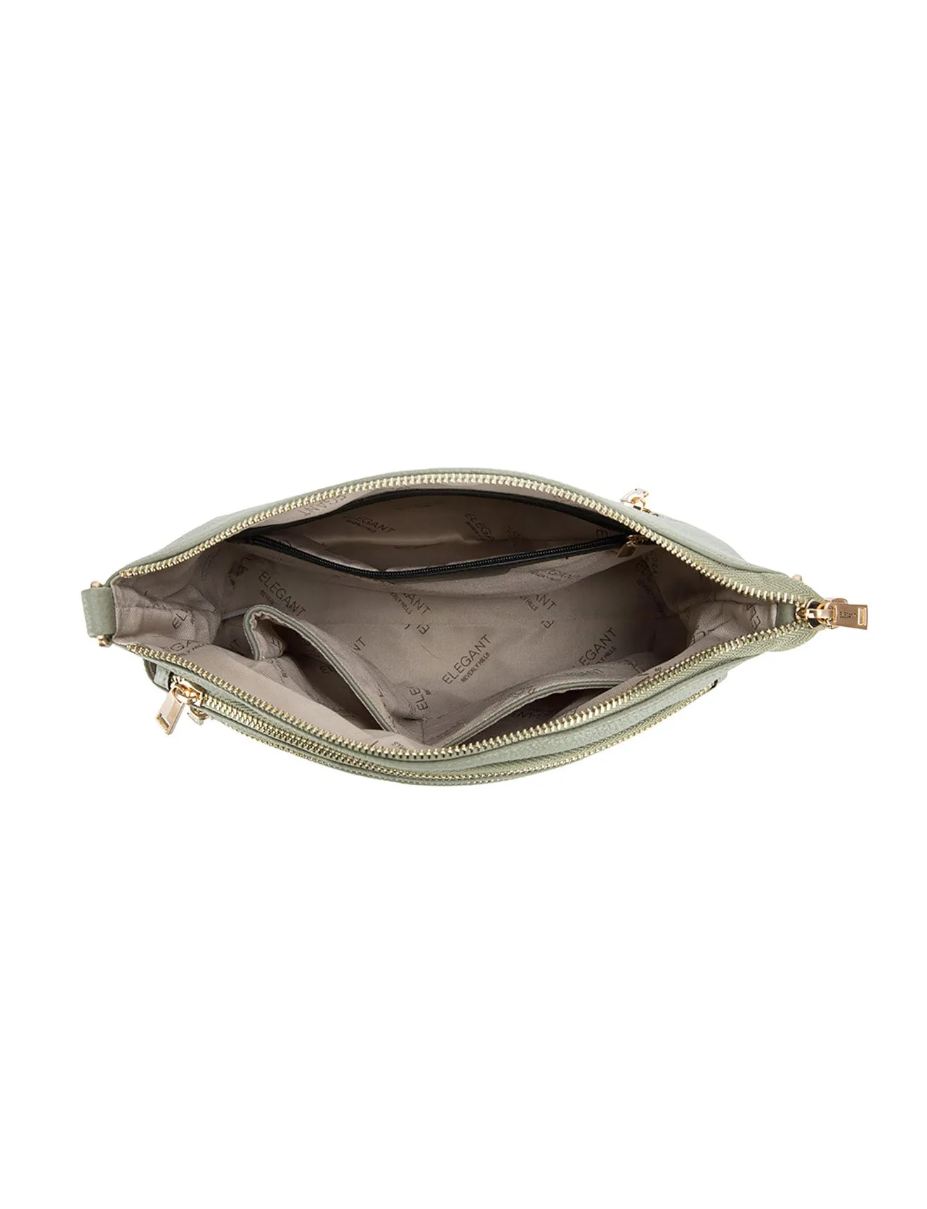 GRACE LEATHER XBODY BAG- E1-0818-D-SAGE- SALE