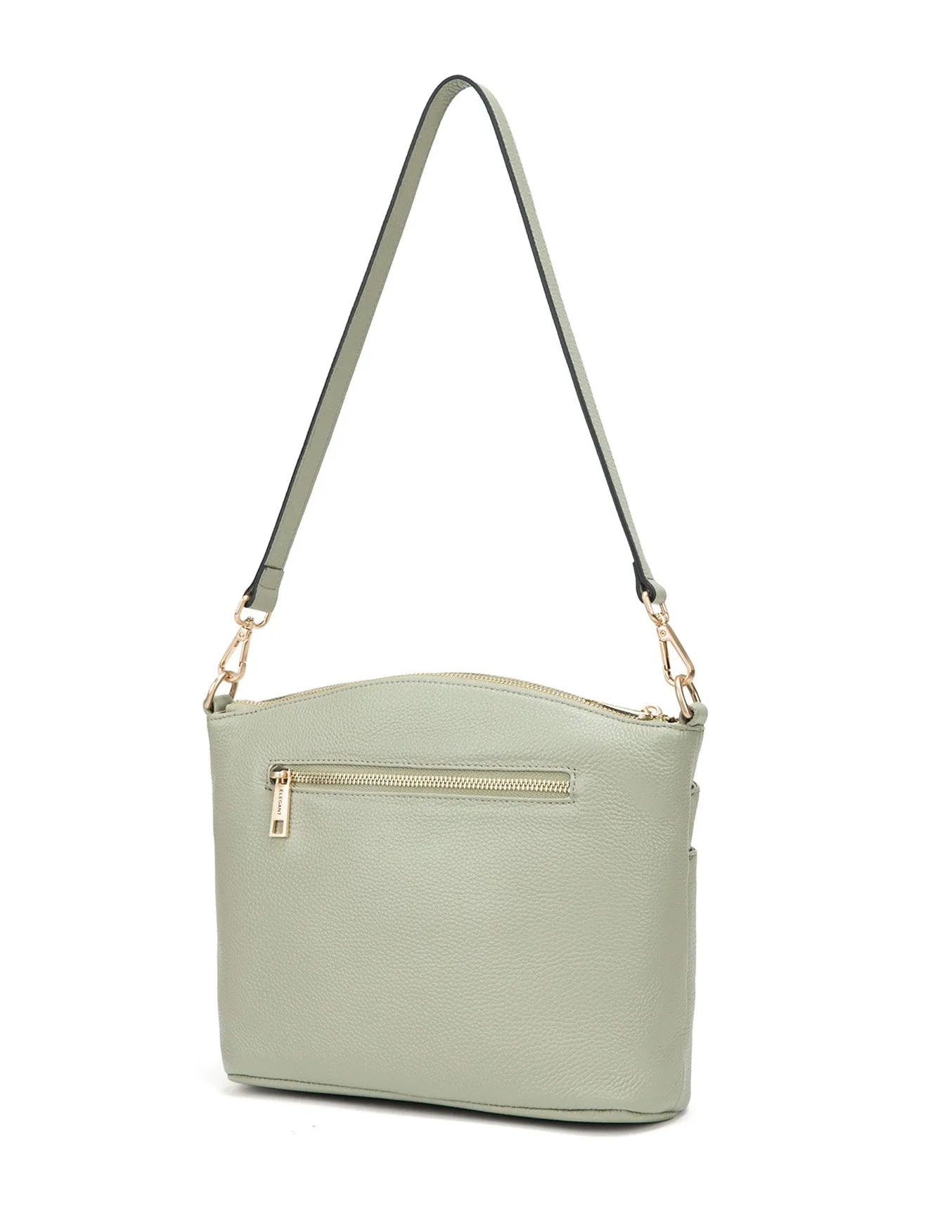 GRACE LEATHER XBODY BAG- E1-0818-D-SAGE- SALE